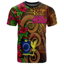 Cook Islands Polynesian T-Shirt - Hibiscus Vintage - BN12