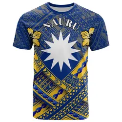Nauru Polynesian T-Shirts - Nauru Flag Camisole Hibiscus Style - BN18