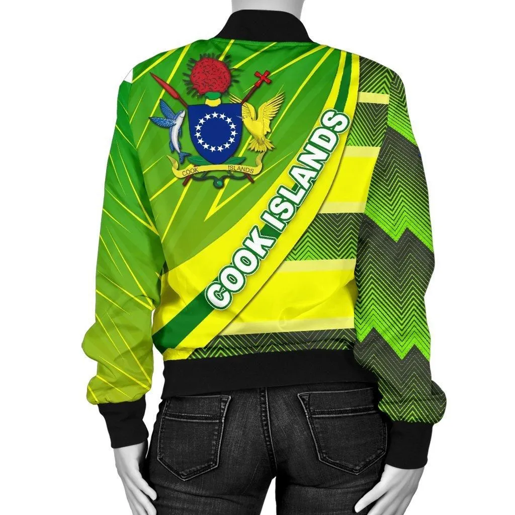 Cook Islands Women Bomber Jacket Victorian Vibes