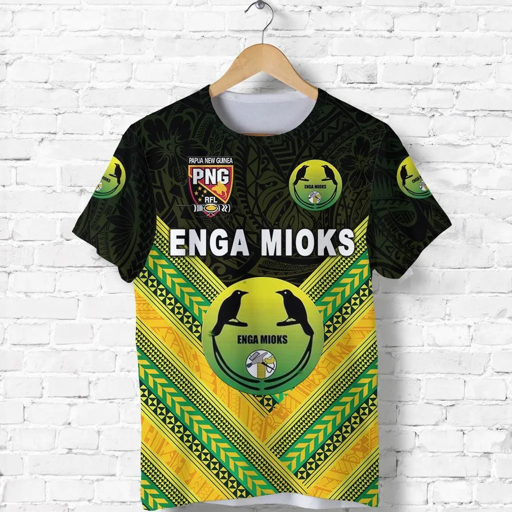 Papua New Guinea Enga Mioks T Shirt Rugby Original Style - Black LT8