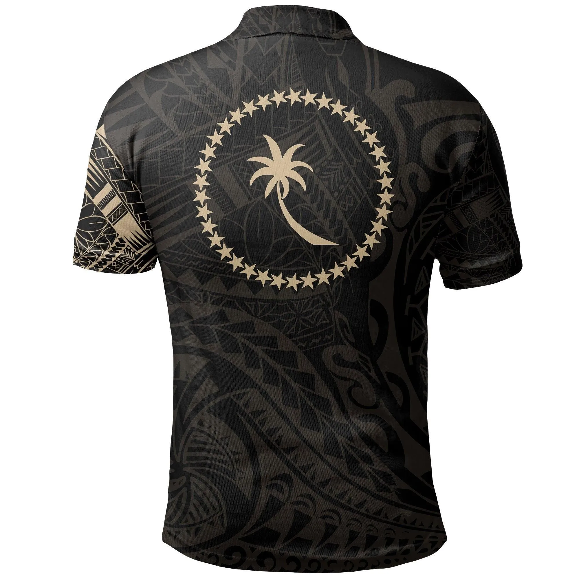 Chuuk Polo Shirt - Chuuk Flag Polynesian Tattoo