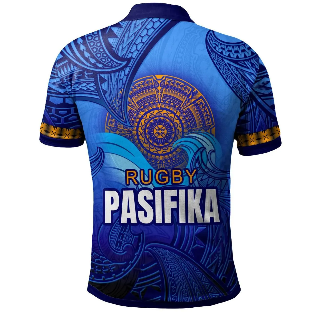 Pasifika Rugby Polo Shirt - Custom Pasifika Polynesian Waves Polo Shirt