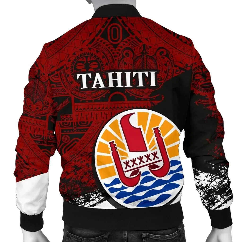 Tahiti Men's Bomber Jacket, Coat Of Arms Special A02