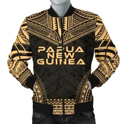 Papua New Guinea Polynesian Chief Men's Bomber Jacket - Gold Version - Bn10