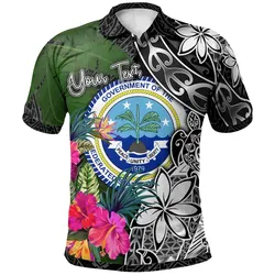 Federated States of Micronesia Custom Personalised Polo Shirt - Turtle Plumeria Banana Leaf - BN11