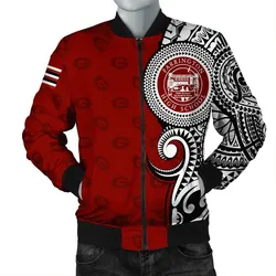 Alohawaii Jacket - Personalized Farrington High Tribal Kakau Bomber Jacket AH J0