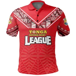 (NEINI) Tonga Rugby League Polo Shirt Sport Style LT7