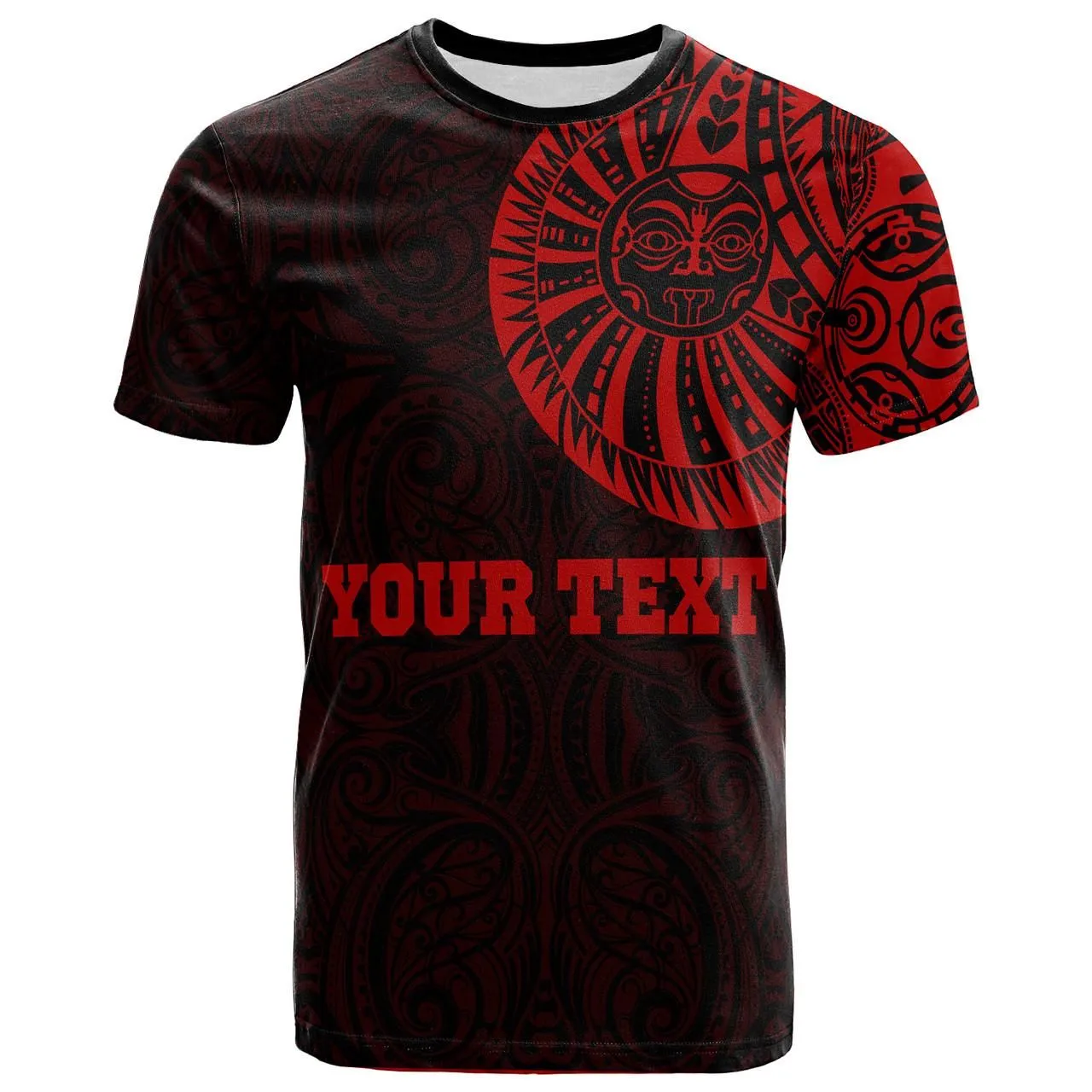 Polynesian Custom Personalised T-Shirt - Maori Warrior Tattoo Full Color