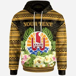 French Polynesia Tahiti Hoodie - Custom Personalised Tahiti Of Seal Tropical Flowers Style