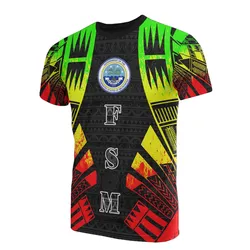 Federated States of Micronesia T-Shirt - F S M Seal Polynesian Tattoo Reggae Style