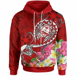 Guam Turtle Plumeria Red Unique 3D Printed Sublimation Hoodie Hooded Sweatshirt Comfy Soft And Warm For Men Women S to 5XL CTC16012531