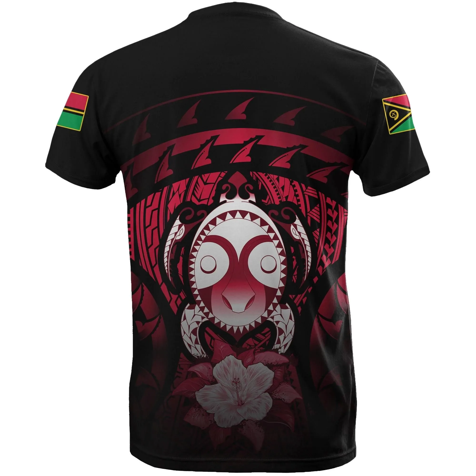 Vanuatu Turtle Hibiscus T-Shirt (Red) A02