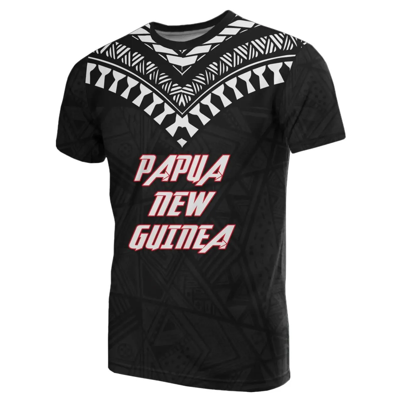 Papua New Guinea All Over T-Shirt - Papua New Guinea Flag Polynesian Tattoo Style