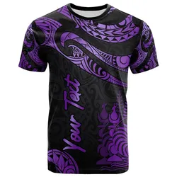 New Caledonia Polynesian Custom Personalised T-Shirt - Poly Tattoo Purple Version
