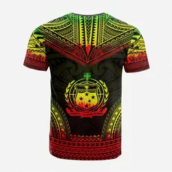 Samoa Custom Personalised T shirt - Samoa Coat Of Arms Polynesian Chief Tattoo Reggae Version