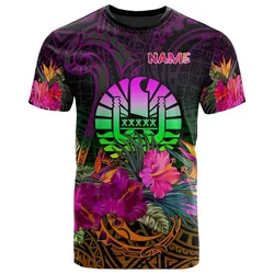 Tahiti Polynesian Personalised T-shirt - Summer Hibiscus - bn15