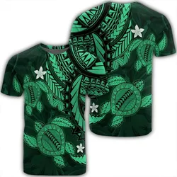 Alohawaii Tee - Hawaii Polynesian Turtle Hibiscus T-shirt Green - AH - J4R