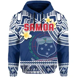 Samoa Hoodie Samoan Plumeria Flowers Mix Polynesian Pattern LT14