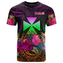 Wallis and Futuna Personalised T-Shirt - Summer Hibiscus
