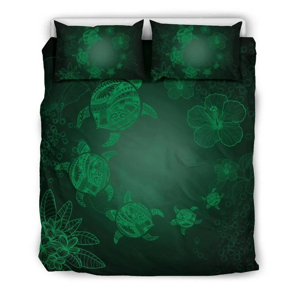 Hawaii Polynesian Hibiscus Turtle Bedding Set Under Beach Green Ah J7 Dhc1712821Dd