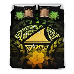 Tokelau Reggae Yellow Hibiscus Bedding Set Bedroom Decor