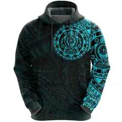 Alohawaii Clothing - Hoodie Turtle Tattoo Polynesian - Bleu Clair A7