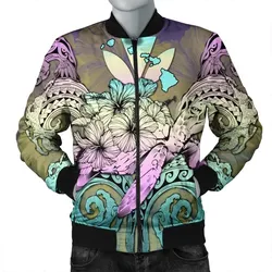Alohawaii Jacket - Hawaii Turtle Wave Polynesian Bomber Jacket - Hey Style Yellow - AH - J4R