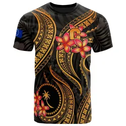 Alohawaii T-Shirt - Tee Chuuk Micronesian - Gold Plumeria - BN11