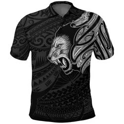 Polynesian Pride Polo Shirt - New Zealand Polo Shirt Maori Lion Tattoo - White