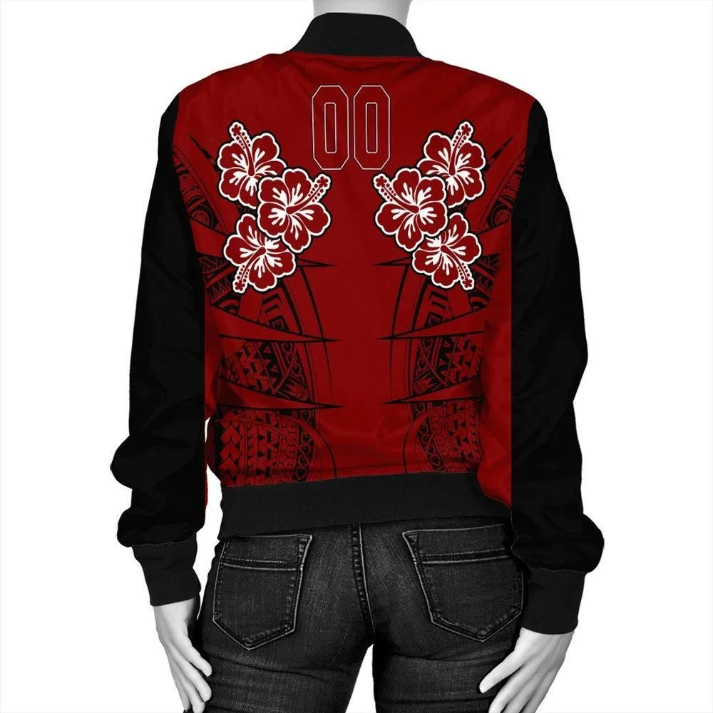 Polynesian Jacket Personalized Hawaii Spearhead Hibiscus Polynesian Bomber Jacket LT10