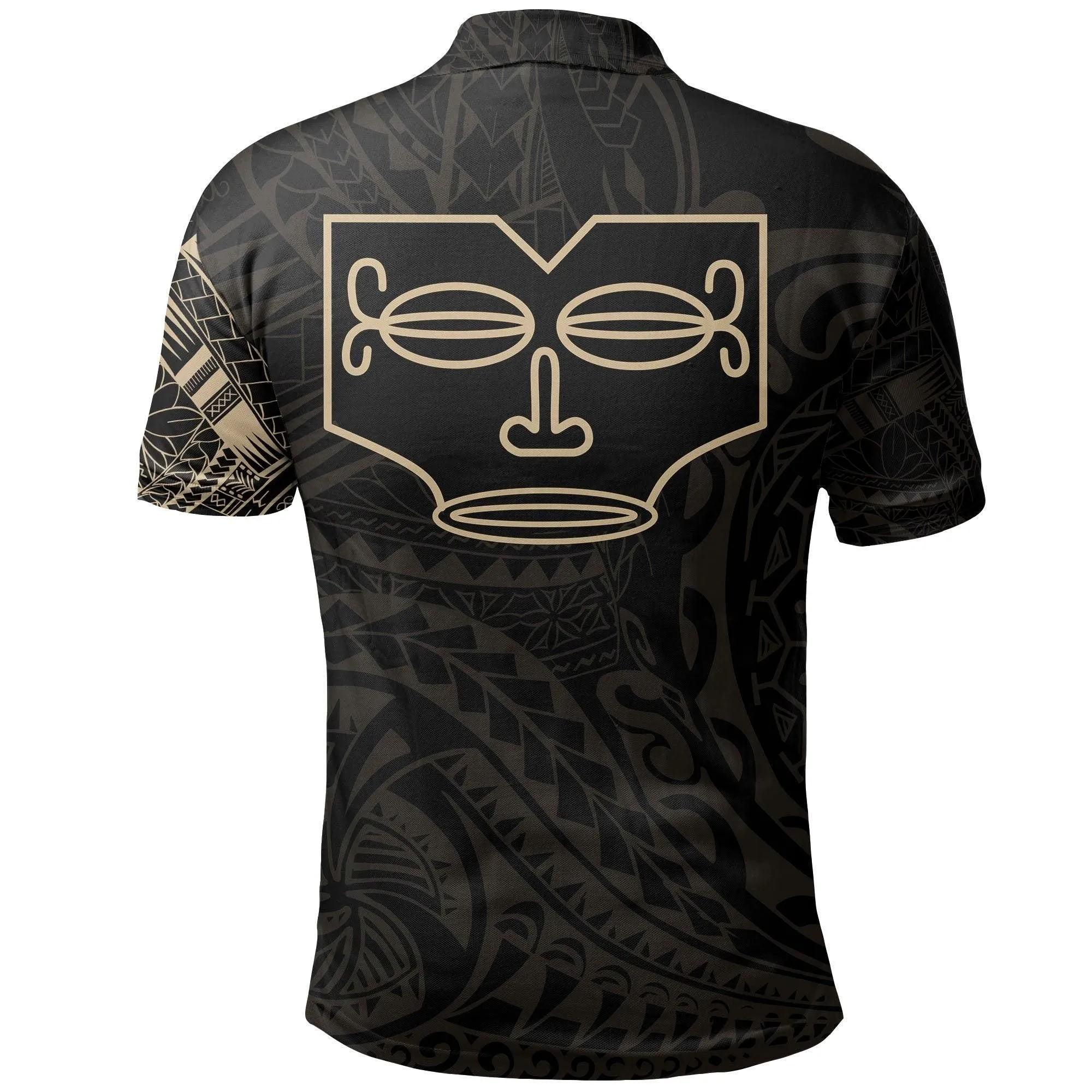 Marquesas Islands Polo Shirt - Marquesas Islands Tiki Face Polynesian Tattoo