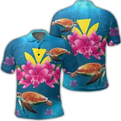 Alohawaii Shirt - Hawaiian Plumeria Kanaka Turtle Sea Polynesian Polo Shirt - AH - J4R