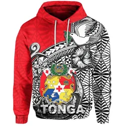 (Custom Personalised) Tonga Hook Tattoo Hoodie White LT6