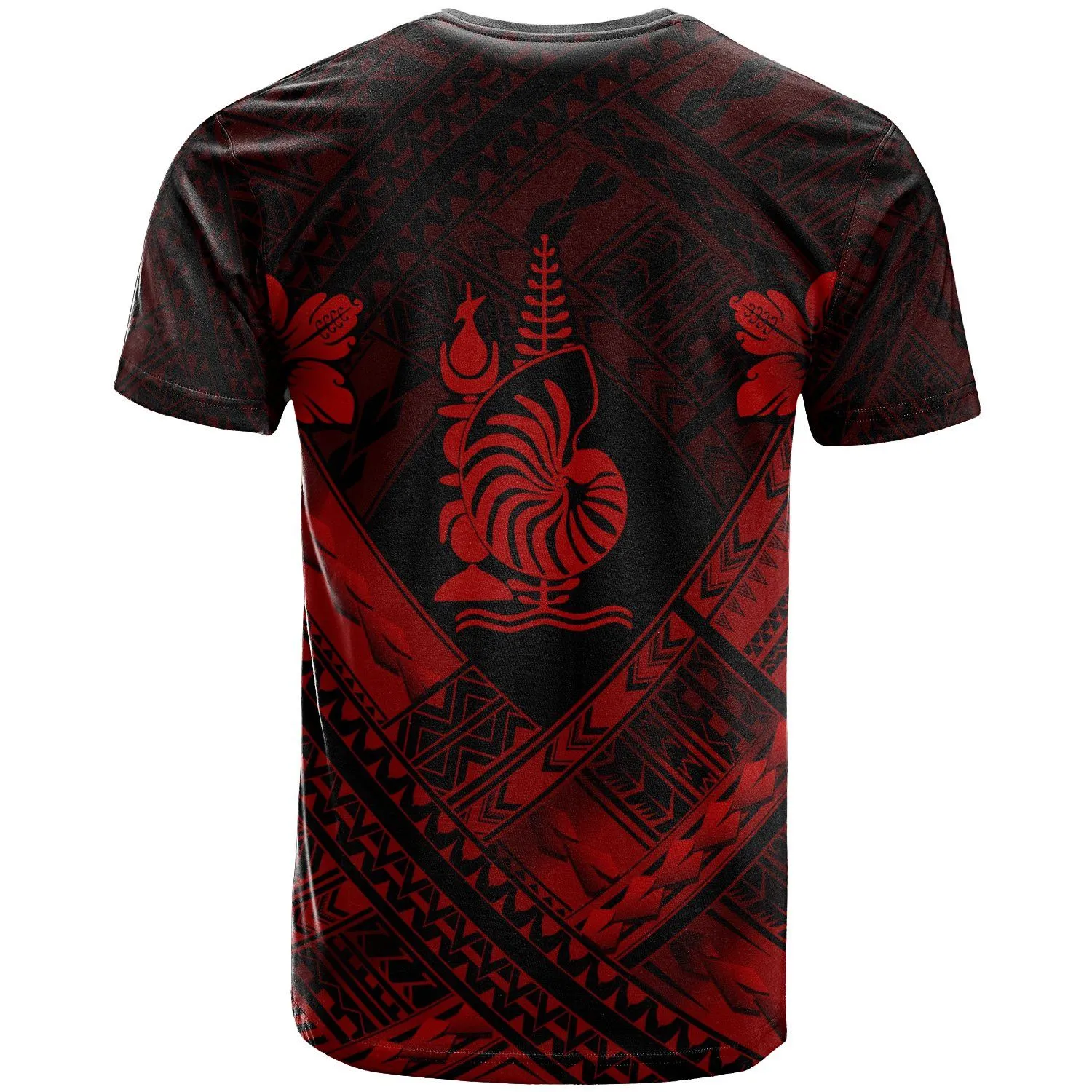 New Caledonia Polynesian T-Shirts - New Caledonia Red Seal Camisole Hibiscus Style - BN18