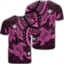 Alohawaii Tee - Hawaii Polynesian Turtle Hibiscus T-shirt Pink - AH - J4R