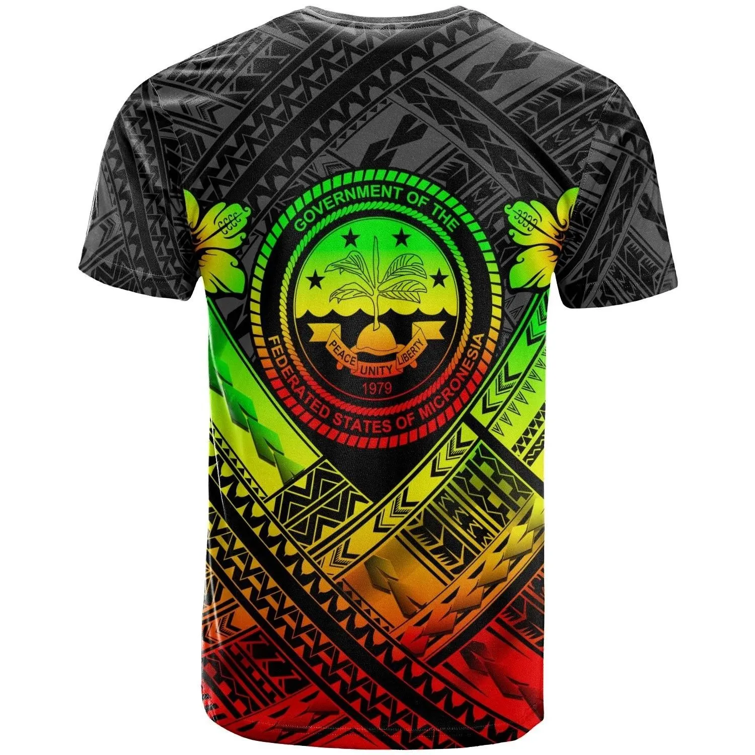 Federated States of Micronesia Polynesian T-Shirts - Federated States of Micronesia Reggae Seal Camisole Hibiscus Style - BN18