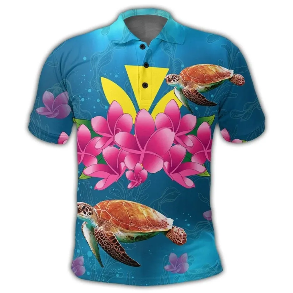 Alohawaii Shirt - Hawaiian Plumeria Kanaka Turtle Sea Polynesian Polo Shirt - AH - J4R