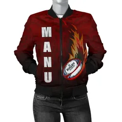 FamilyGater Jacket - Bomber Jacket Samoa - Manu Rugby Fire - BN09