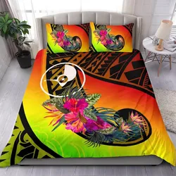 Yap Bedding Set - Polynesian Hook And Hibiscus (Raggae)