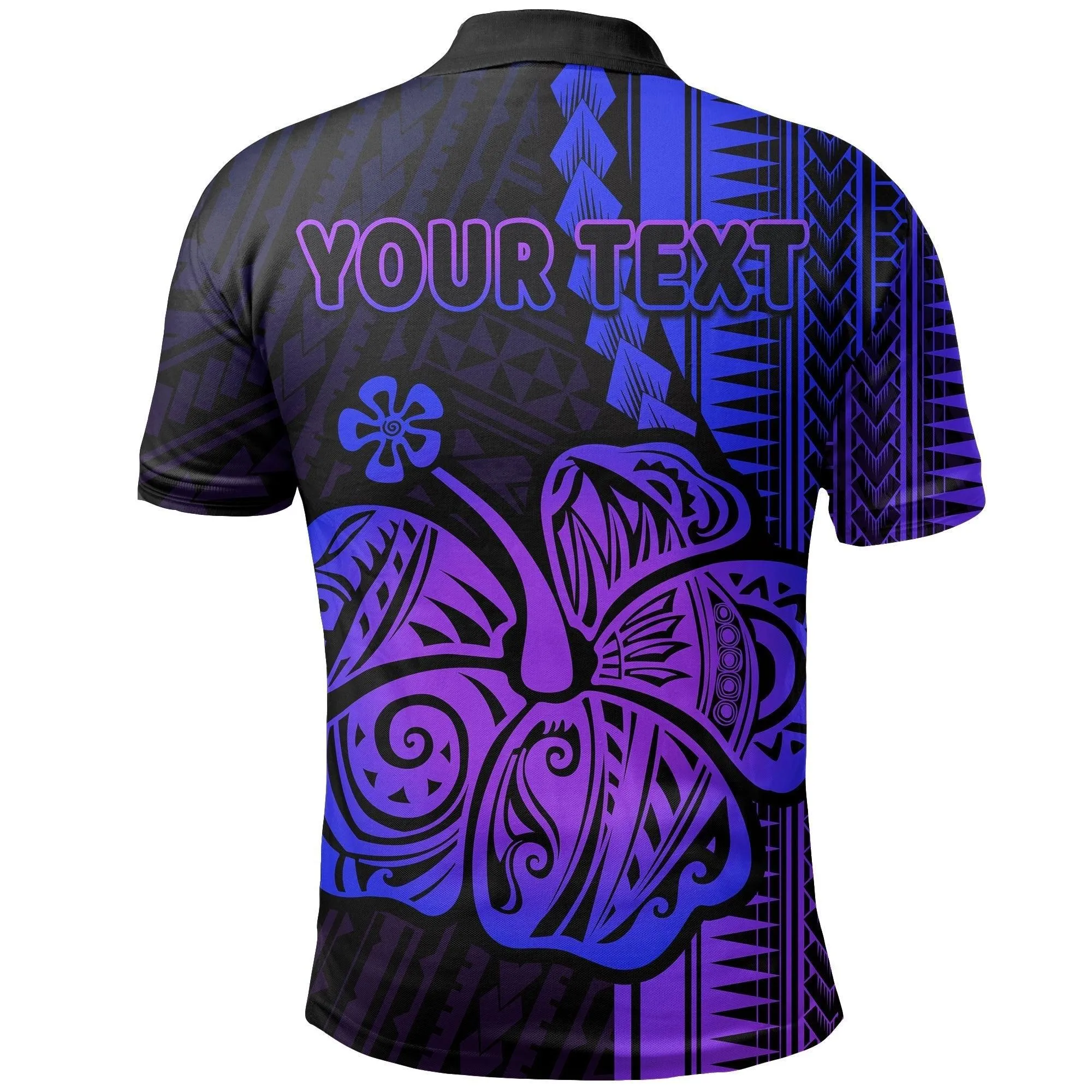 (Custom Personalised) Polynesian Hibiscus Polo Shirt Hawaiian Style No.3 LT6