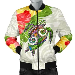 Polynesian Hawaii Mens Bomber Jacket Turtle Special Style