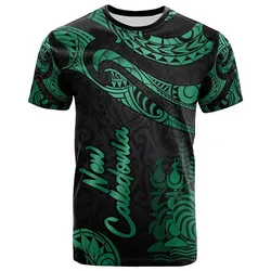 New Caledonia Polynesian T-Shirt - Poly Tattoo Green Version