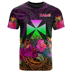 Wallis and Futuna Personalised T shirt - Summer Hibiscus