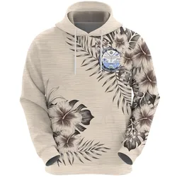 Marshall Islands Hoodie The Beige Hibiscus