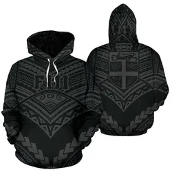 Fiji Polynesian Tattoo Black 3D Printed Sublimation Hoodie Hooded Sweatshirt Comfy Soft And Warm For Men Women S to 5XL CTC0503305