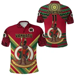(Custom Personalised) Vanuatu Rugby Polo Shirt Original Style, Custom Text And Number