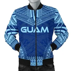 Alohawaii Jacket - Bomber Jacket Guam Flag Polynesian Chief - Bn10
