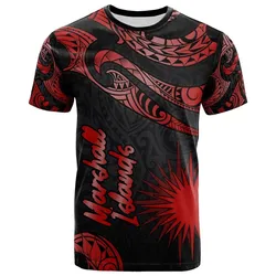 Marshall Islands Polynesian T shirt - Poly Tattoo Red Version