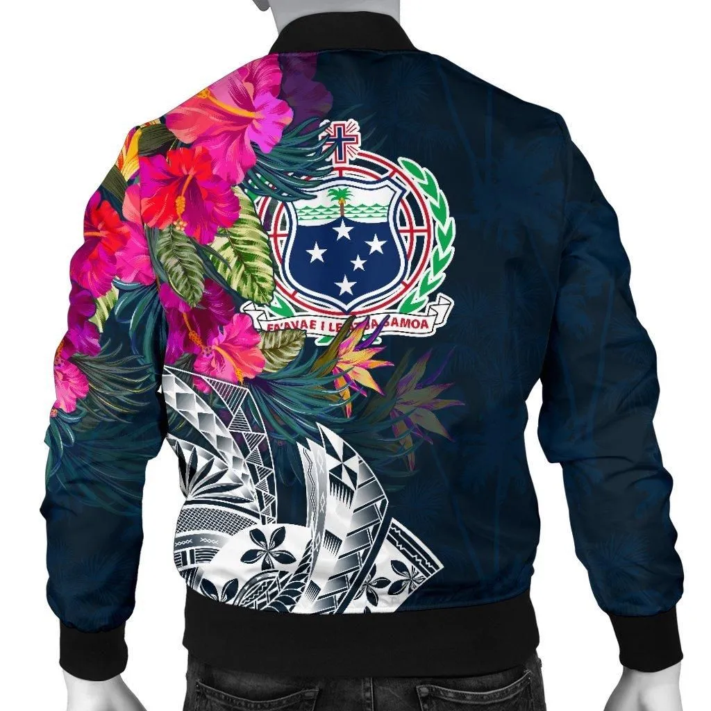 Samoa Custom Personalised Mens Bomber Jacket - Summer Vibes