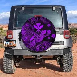 Hawaii Turtle Map Polynesian Spare Tire Cover Kanaka Maoli Unique Style - Purple LT8